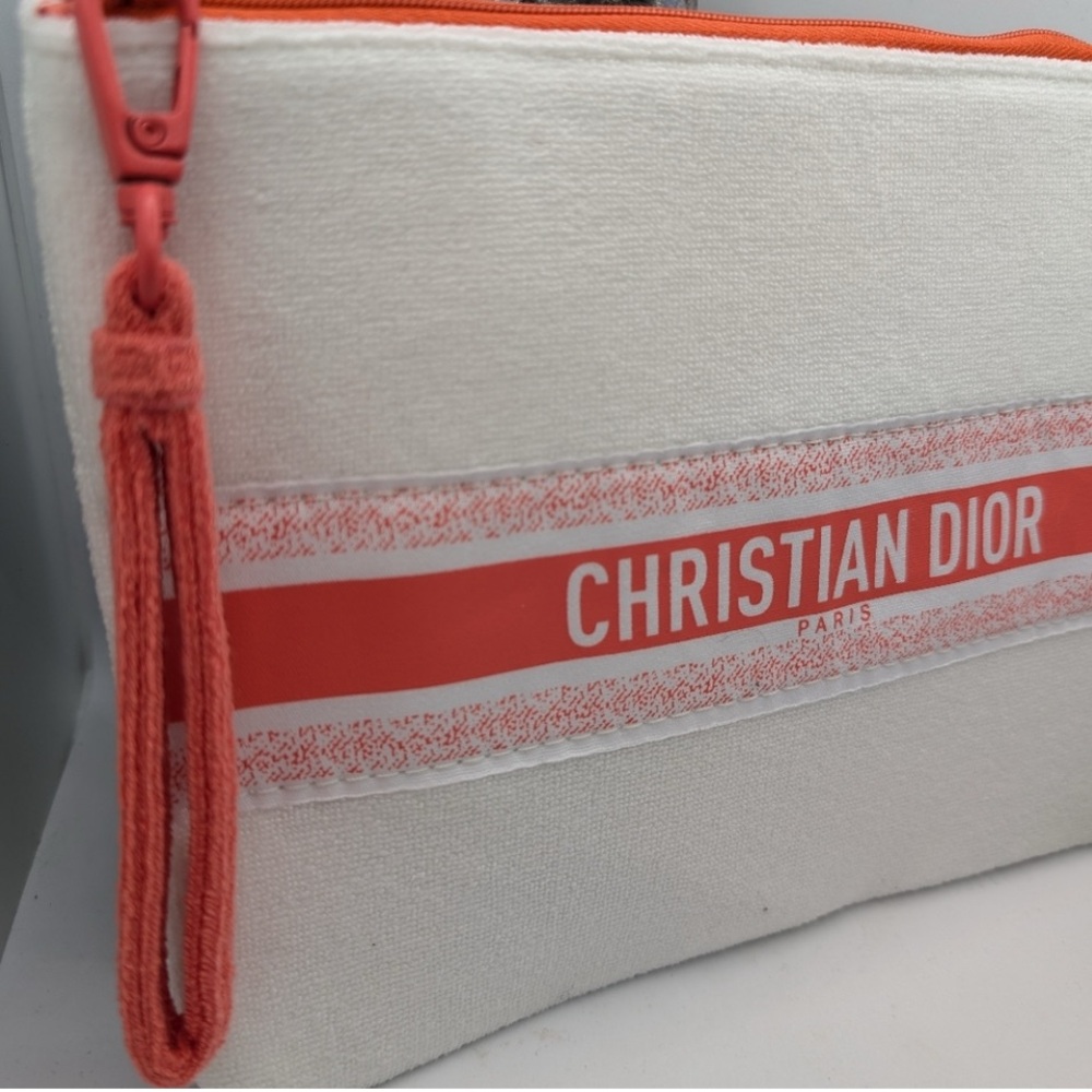 “CHRISTIAN DIOR” SOFT WHITE POUCH/CLUTCH/WRISTLET